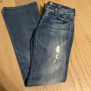 7 For All Mankind Lexie A pocket bootcut distressed jeans worn once